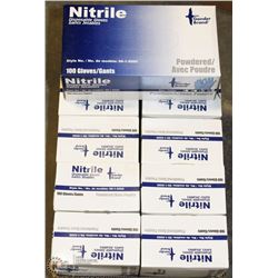 NITRILE DISPOSABLE GLOVES SIZE L 10 BOXES OF