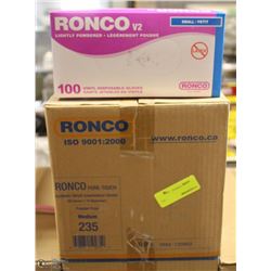 CASE OF RONCO PURETOUCH LIGHTLY POWDER GLOVES SZ S