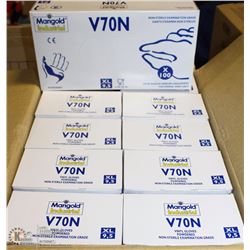 MARIGOLD INDUSTRIAL VINYL GLOVES 10 BOXES OF 100