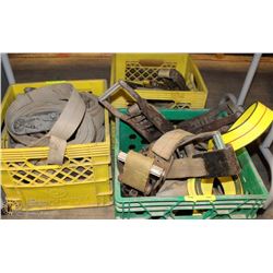 CRATES OF ASSORTED TIE DOWNS