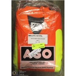 TRAFFIC SAFETY INSULATED VESTS SIZE EXTRA LARGE