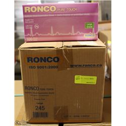 CASE OF RONCO PURETOUCH POWDER FREE GLOVES SZ LGE