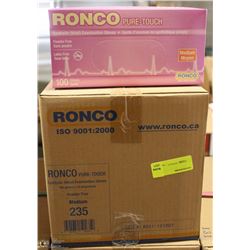 CASE OF RONCO PURETOUCH POWDER FREE GLOVES SZ MED