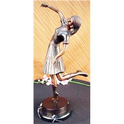 Egyptian Dancer Bronze Sculpture on a marble base