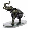 Image 8 : Elephant bronze sculpture on marble base