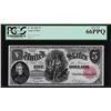 Image 1 : 1880 $5 Woodchopper Legal Tender Note PCGS Gem New 66PPQ