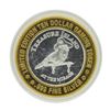 Image 2 : .999 Silver Treasure Island Las Vegas $10 Casino Limited Edition Gaming Token