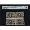 Image 1 : Block of (4) March 3, 1863 5 Cent Second Issue Fractional Currency Note PMG VF25