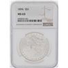 Image 1 : 1896 $1 Morgan Silver Dollar Coin NGC MS63