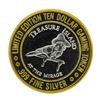 Image 1 : .999 Silver Treasure Island Las Vegas $10 Casino Limited Edition Gaming Token