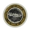 Image 2 : .999 Silver Aladdin Resort Casino Las Vegas, NV $10 Limited Edition Gaming Token