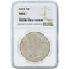 Image 1 : 1923 $1 Peace Silver Dollar Coin NGC MS64