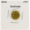 Image 1 : 1777 Charles III Spanish 1/2 Escudos Gold Coin
