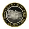 Image 1 : .999 Silver Bellagio Las Vegas, Nevada $10 Casino Limited Edition Gaming Token
