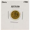 Image 1 : 1783 Charles III Spanish 1/2 Escudos Gold Coin