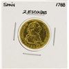 Image 1 : 1788 Carlos III Spanish 2 Escudos Gold Coin
