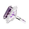 Image 3 : 14KT White Gold Ladies 25.72ct Amethyst and Diamond Ring