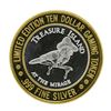 Image 2 : .999 Silver Treasure Island Las Vegas $10 Casino Limited Edition Gaming Token