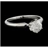 Image 2 : 14KT White Gold 0.83ct Diamond Solitaire Ring