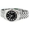 Image 6 : Mens Rolex SS Black Diamond Datejust Quickset Sapphire Wristwatch