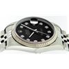 Image 7 : Mens Rolex SS Black Diamond Datejust Quickset Sapphire Wristwatch