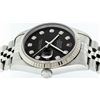 Image 8 : Mens Rolex SS Black Diamond Datejust Quickset Sapphire Wristwatch