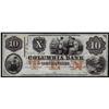 Image 1 : 1852 $10 Columbia Bank Obsolete Note