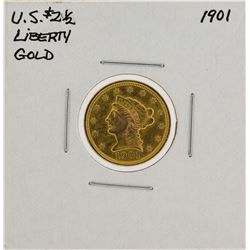 1901 $2 1/2 Liberty Head Quarter Eagle Gold Coin