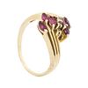 Image 3 : 14KT Yellow Gold 0.30ctw Ruby and Diamond Ring