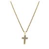 Image 1 : 14KT Yellow and White Gold Cross Pendant with Chain