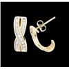Image 2 : 10KT Yellow Gold 0.20ctw J Style Earrings