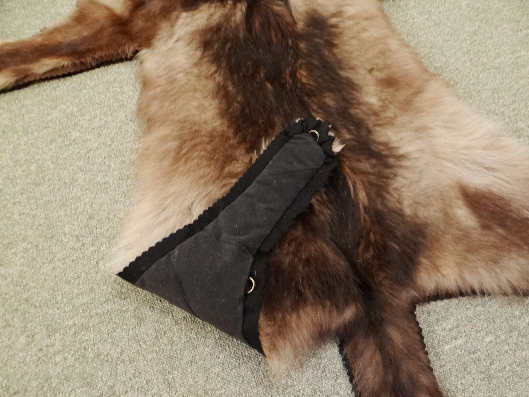 Black Wolf rug, 65"w x 85"l