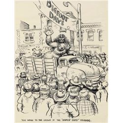 Robert Crumb Original Artwork From ''Whiteman Meets Bigfoot''