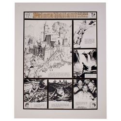 ''Prince Valiant'' Sunday Artwork by Hal Foster From 1939 -- Perhaps the Most Recognizable Artwork b