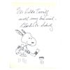 Image 1 : Charles Schulz Signed Drawing of Snoopy Playing Hockey