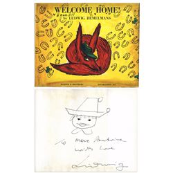 Ludwig Bemelmans ''Welcome Home!'' Signed -- With Sketch of a Young Boy