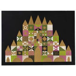 Disney Original Concept Painting From 1964 for ''It's a Small World'' by Mary Blair -- Measures 20''