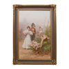 Image 1 : 19th Century Artist, Frederik Hendrik Kaemmerer Painting Entitled ''The Flower Seller''