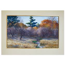 Aiden Lassell Ripley Landscape Painting of ''Woodcock Shooting: Woods and Meadow Brook''