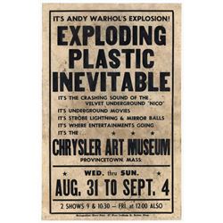 Andy Warhol Poster for His ''Exploding Plastic Inevitable'' Show in 1966 in Provincetown, Massachuse