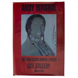 Andy Warhol Signed 50'' x 35'' Poster, With Hand-Drawn River, From His ''American Indian'' Series --