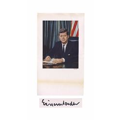 Large Official Portrait of John F. Kennedy, Signed by Photographer Alfred Eisenstaedt -- Measures 14