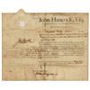 Image 1 : John Hancock Document Signed as Governor of Massachusetts -- Hancock Appoints a Captain to the Milit