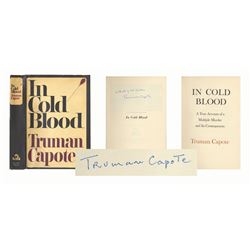 Truman Capote Signed First Printing, First Edition of ''In Cold Blood'' -- With Exceptional, First P