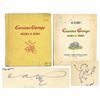 Image 1 : Curious George First Edition, Signed by H.A. Rey with Original Ink Drawing -- ''Curious George Rides