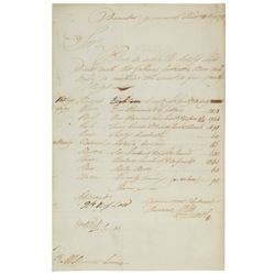 William Bligh Document Signed From 1798 for His Ship, the HMS Director -- Like the HMS Bounty, the H