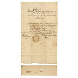 Georg Wilhelm Friedrich Hegel Document Signed -- The Iconic Philosopher Issues a Certificate of Lear