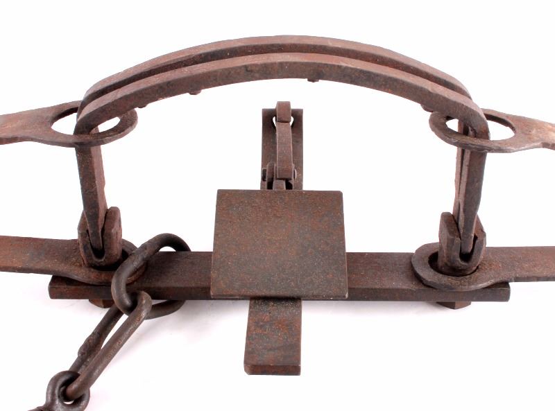 Antique Hand Forged Grizzly Bear Trap