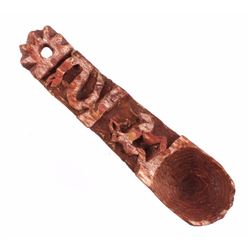Plains Indian Carved Totem Spoon 19th Century