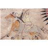 Image 4 : Northern Plains Polychrome Painted Hide 20th C.